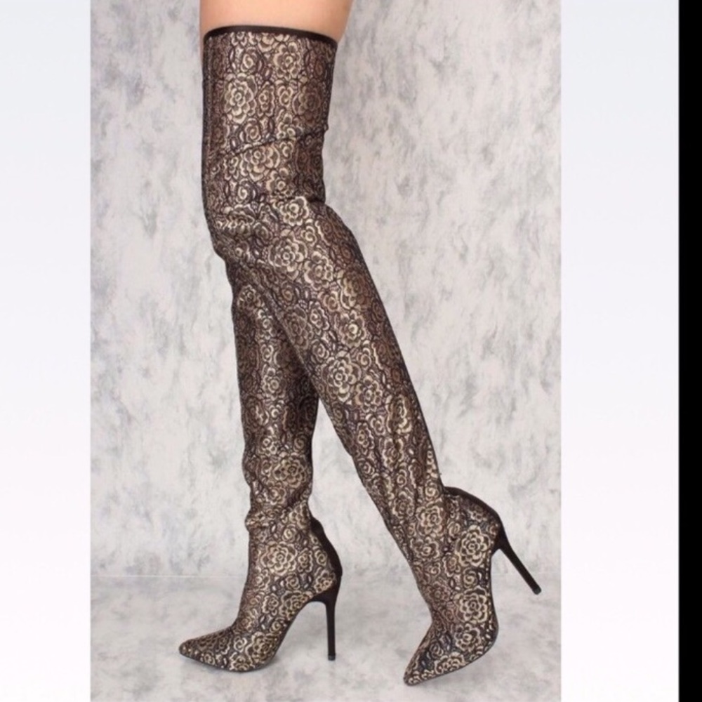 💥New Sexy Cape Robbin Black Thigh High Boots